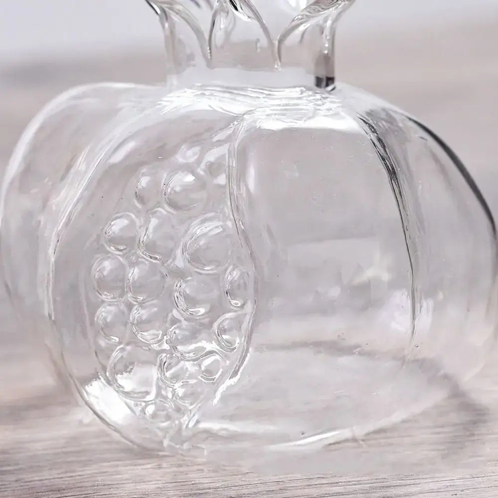 DecorBites™ Glass Pomegranate Flower Vase Home Decor