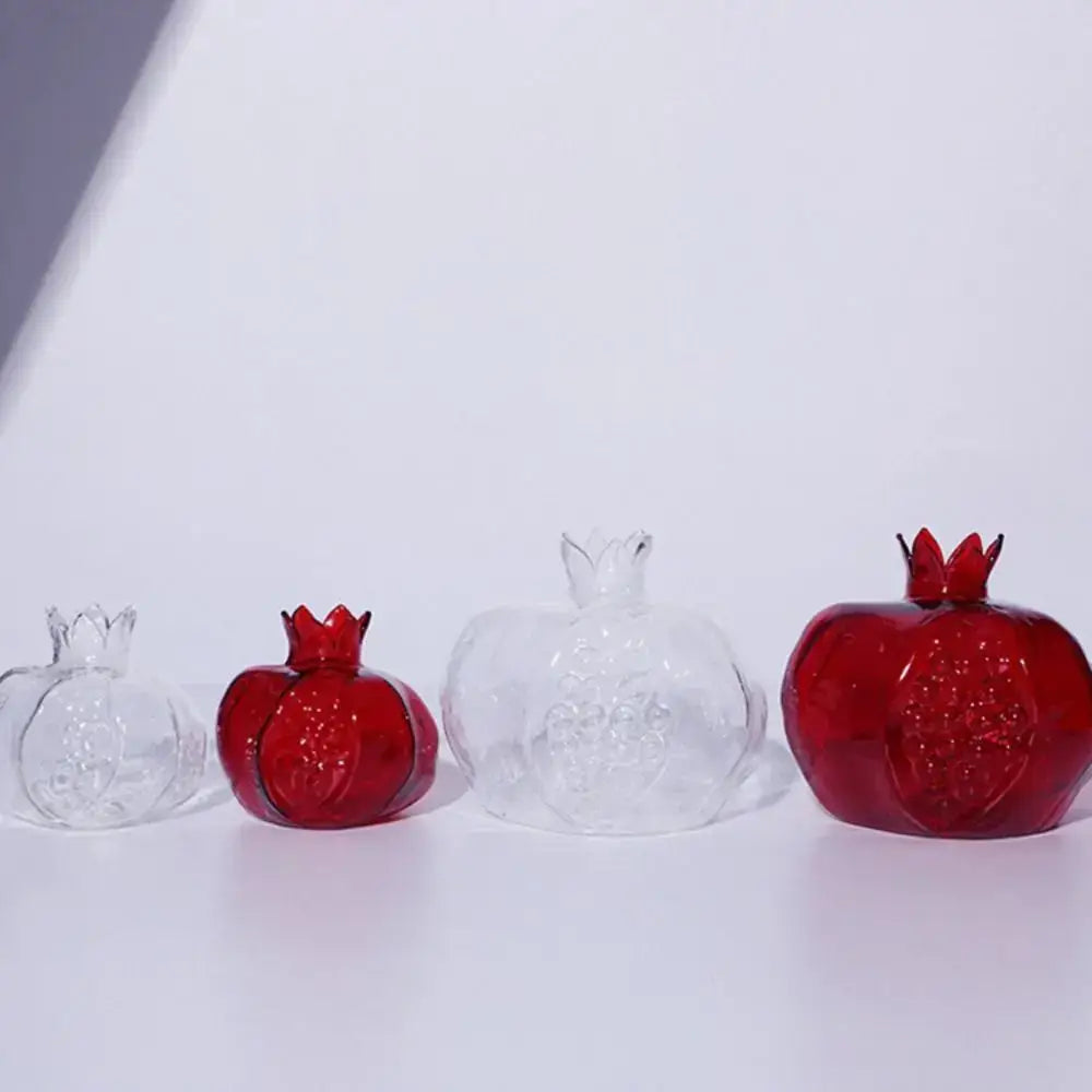 DecorBites™ Glass Pomegranate Flower Vase Home Decor
