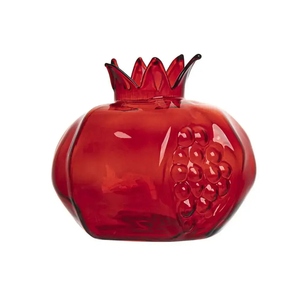 DecorBites™ Glass Pomegranate Flower Vase Home Decor