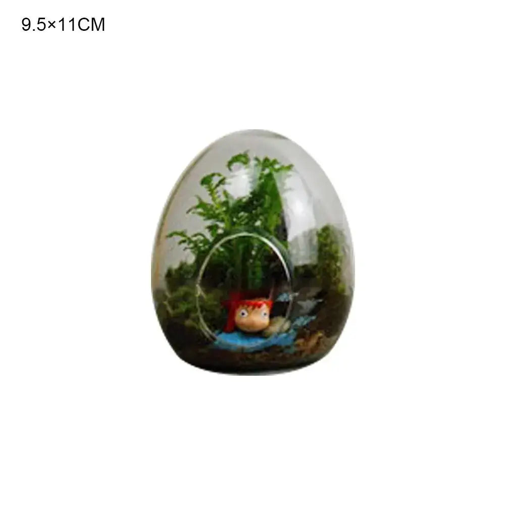 DecorBites™ Glass Succulent Egg-shaped Terrarium