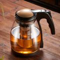 Large capacity glass teapot with infuser for kitchen and dining room