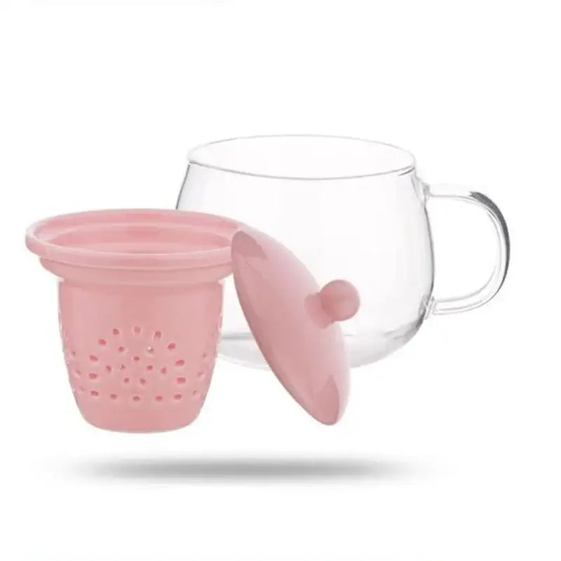 Modern glass teapot set with ceramic filter kitchen tea infuser