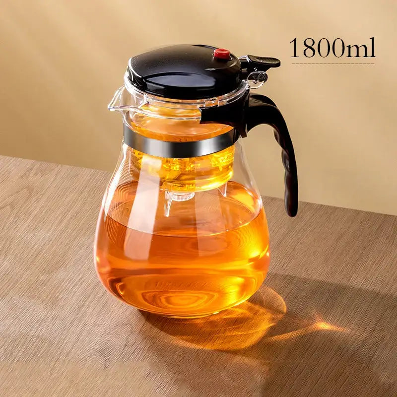 Modern glass teapot with infuser – kitchen glass tea pitcher