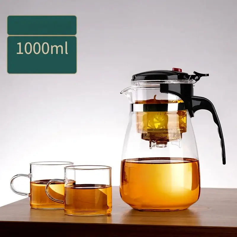 Modern glass teapot with infuser – kitchen glass tea pitcher
