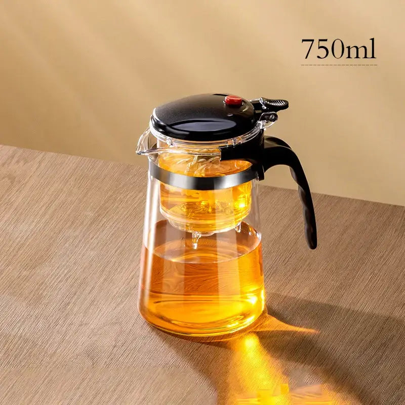 Modern glass teapot with infuser – kitchen glass tea pitcher