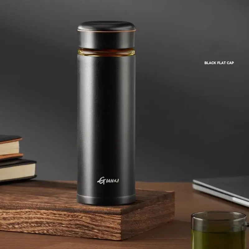 Modern white decorbites glass thermos tea separation bottle office cup