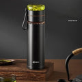 Modern white decorbites glass thermos tea separation bottle office cup