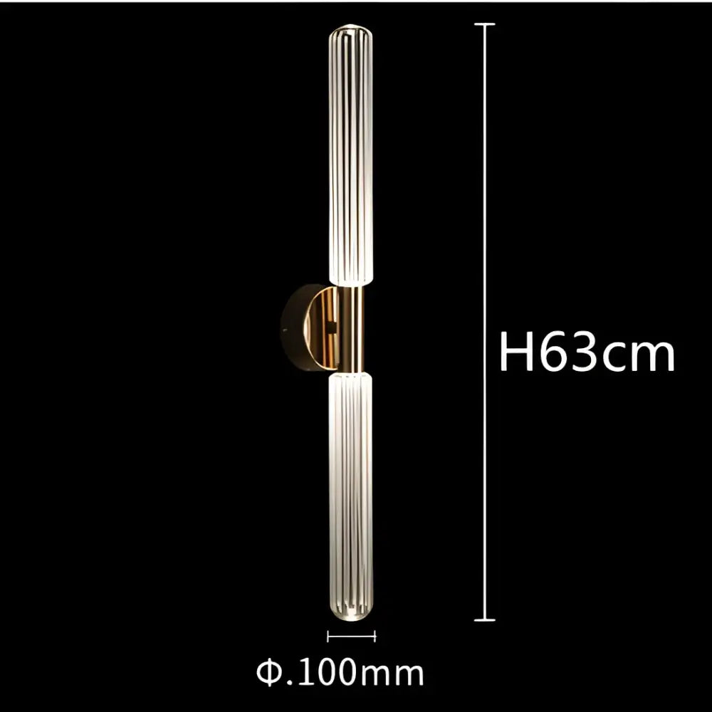 Modern brass glass tubes chandelier dining room pendant lamp