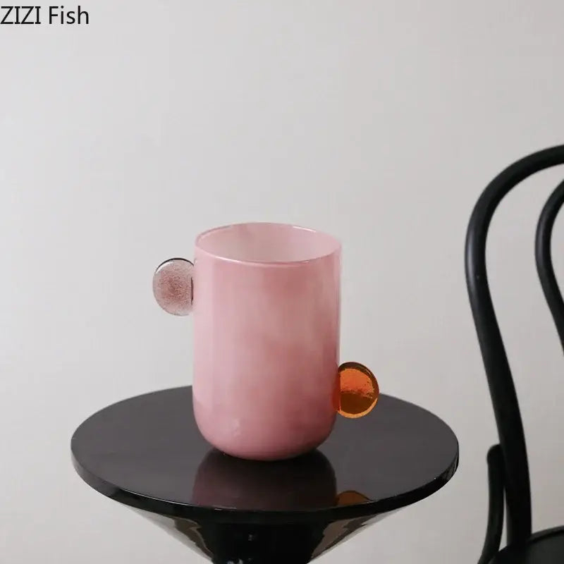 Modern colorful glossy glass vase living room desk decor