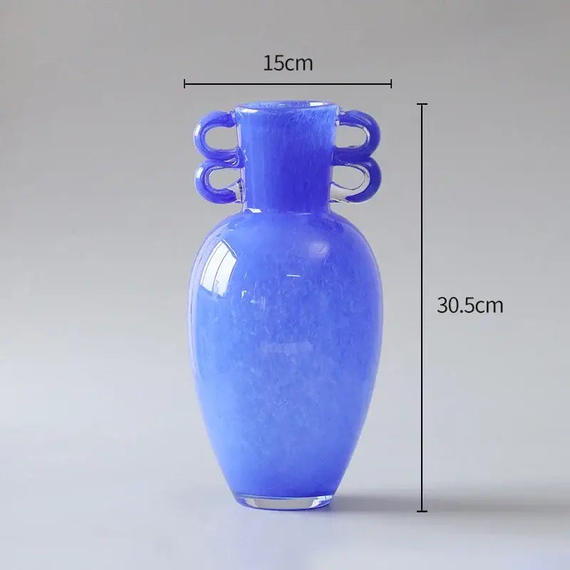 Modern colorful glossy glass vase living room desk decor