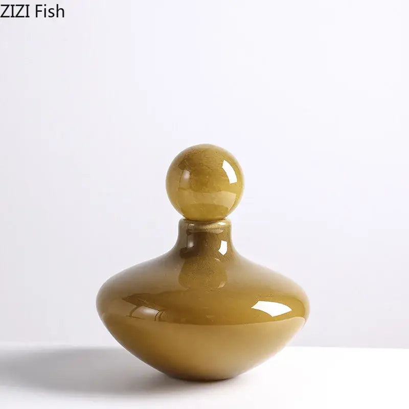 Modern ceramic vase flower arrangement living room decor