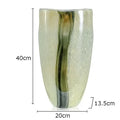 Modern marbled black and gold glass vase living room decor