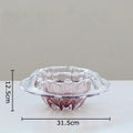 Fluted clear glass vase hydroponics table decor for dining room
