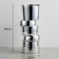 Modern chrome twist shape glass vase living room hydroponic decor