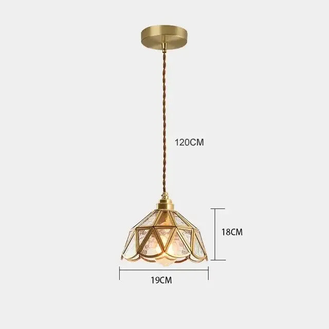 Vintage amber & teal glass pendant lights kitchen chandelier