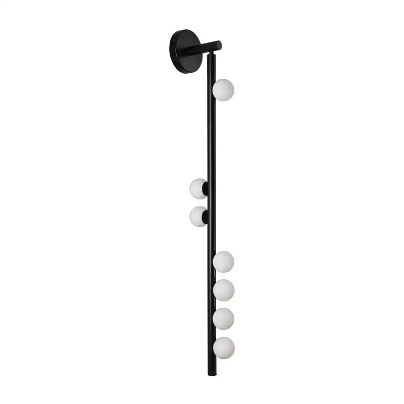 Modern black glass wall lamp living room spherical sconce