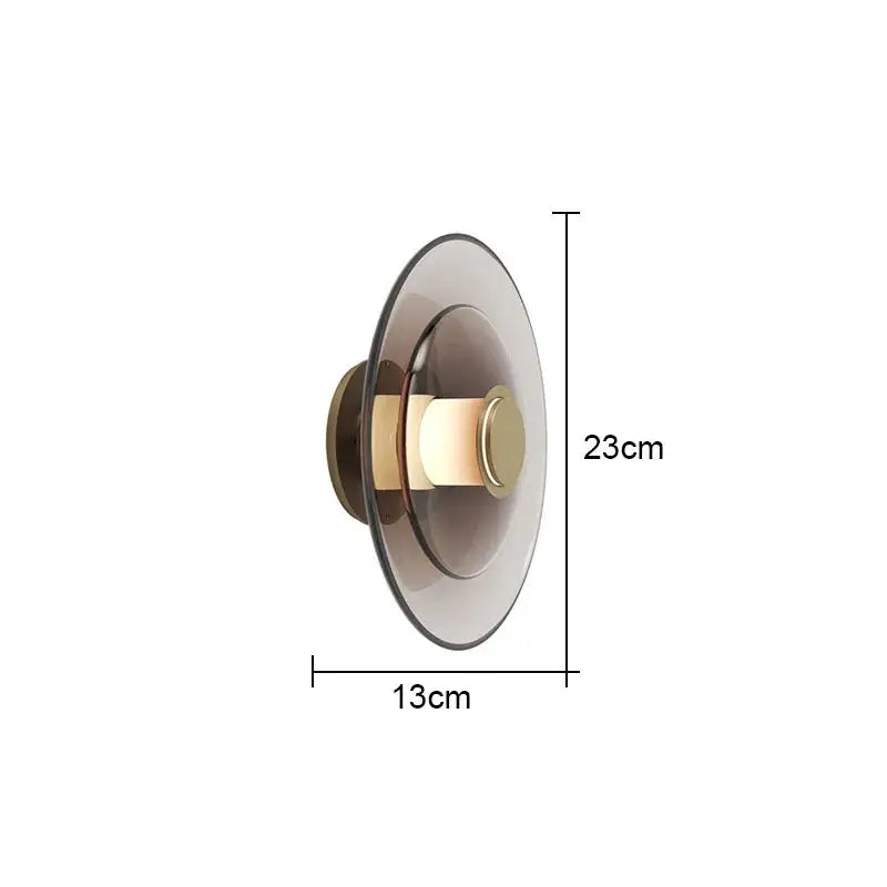 Modern layered glass wall lamp living room warm led light