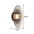 Modern layered glass wall lamp living room warm led light