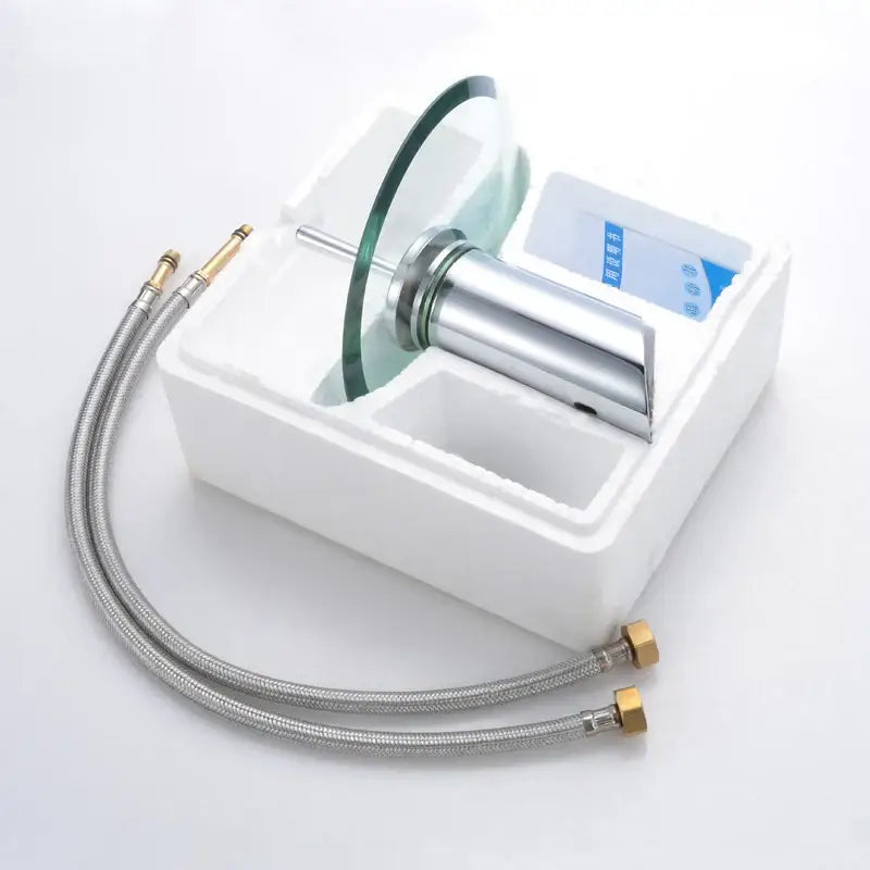 DecorBites™ Glass Waterfall Basin Sink Faucet