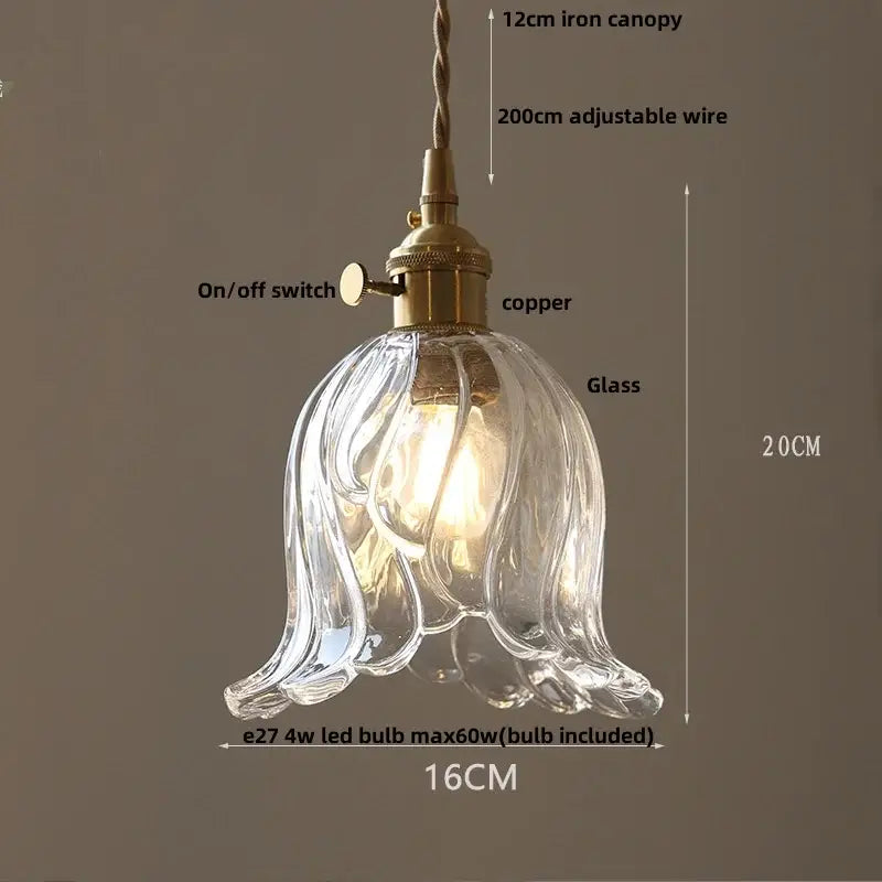 DecorBites™ Glass & Wood LED Pendant Lights for Home Decor & Restaurant Lighting