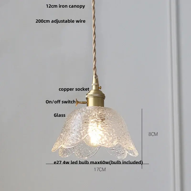 DecorBites™ Glass & Wood LED Pendant Lights for Home Decor & Restaurant Lighting
