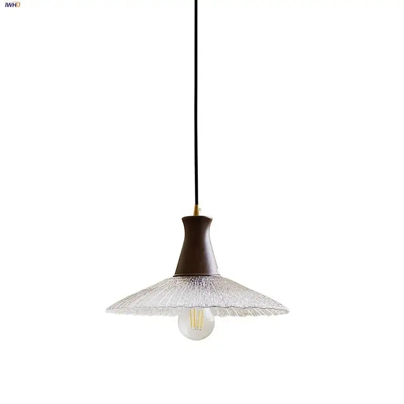 DecorBites™ Glass & Wood LED Pendant Lights for Home Decor & Restaurant Lighting