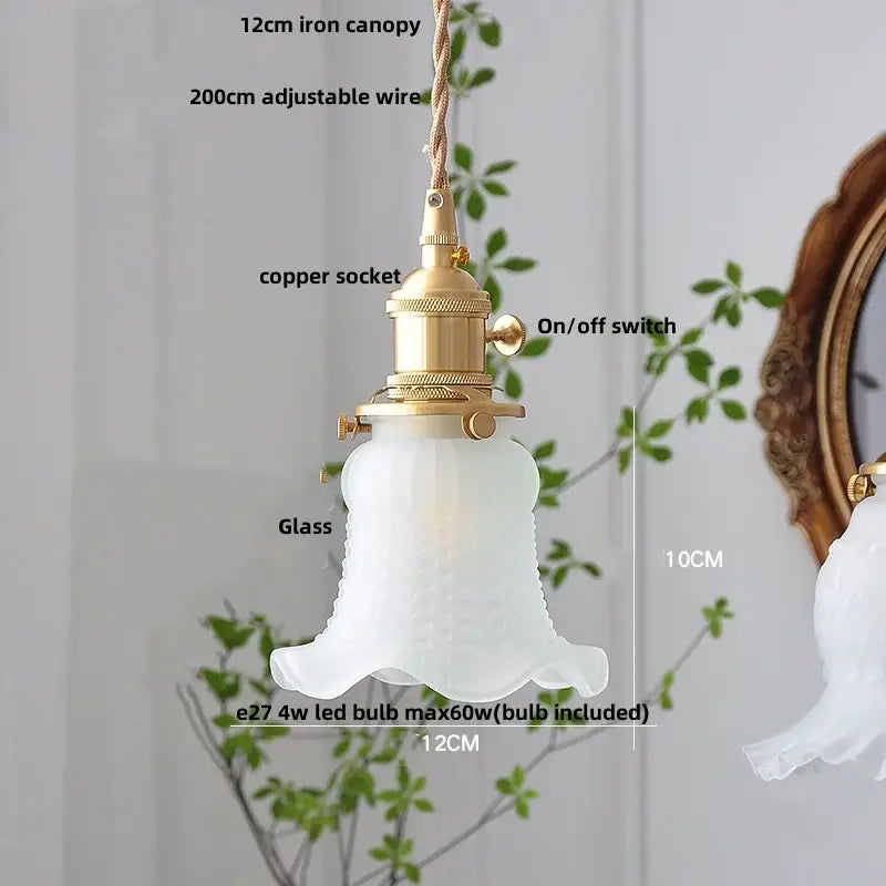 DecorBites™ Glass & Wood LED Pendant Lights for Home Decor & Restaurant Lighting