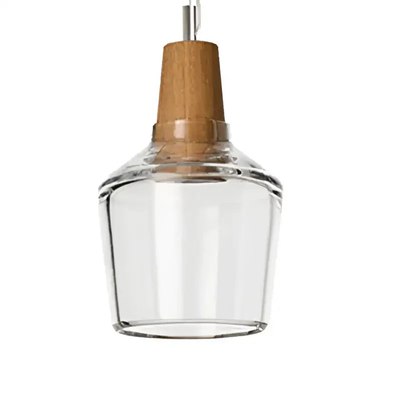 DecorBites™ Glass & Wood Pendant Light: Modern Nordic Hanging Lamp for Bar, Table, Dining - Gray Retro Decor