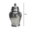 DecorBites™ Gold Ceramic Carved Temple Jar - Home Decor