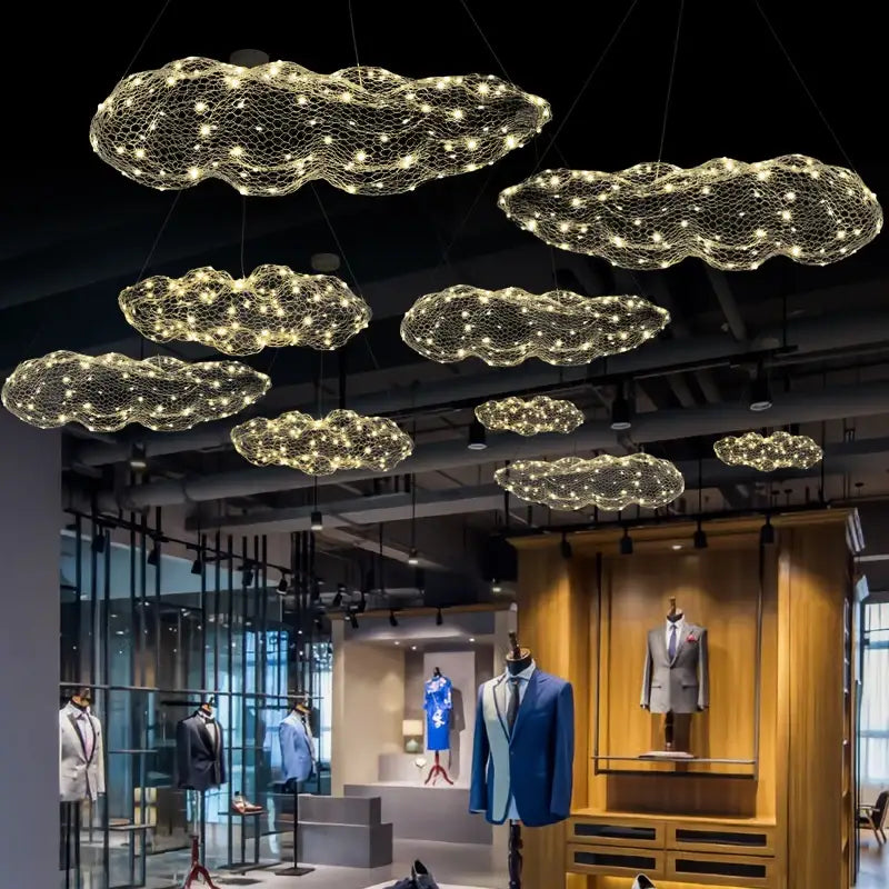 DecorBites™ Gold Cloud Pendant Lights for Home and Restaurant