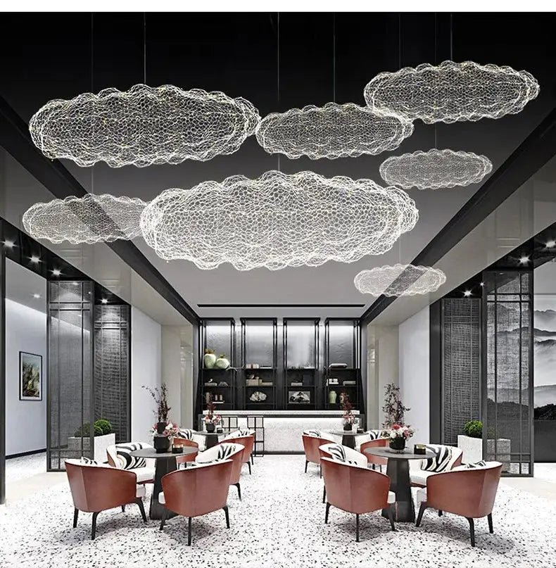 DecorBites™ Gold Cloud Pendant Lights for Home and Restaurant