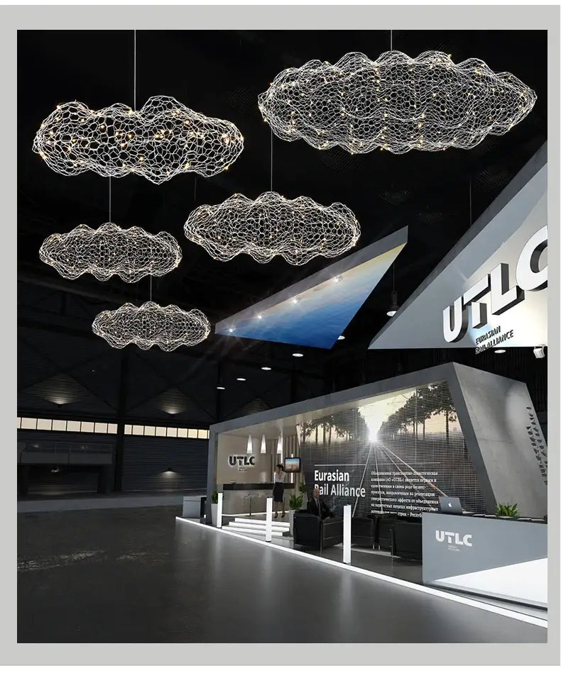 DecorBites™ Gold Cloud Pendant Lights for Home and Restaurant