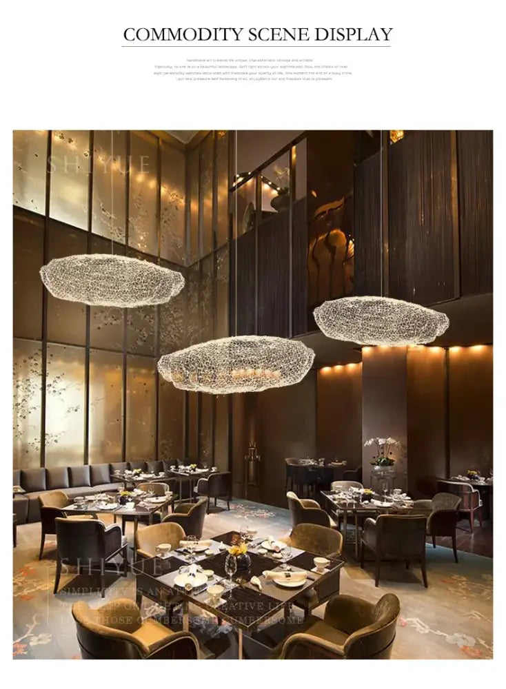 DecorBites™ Gold Cloud Pendant Lights for Home and Restaurant