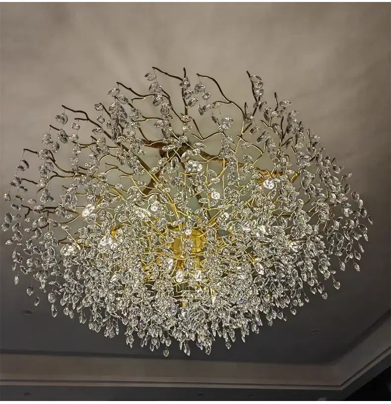 DecorBites™ Gold Crystal LED Chandeliers for Home Lighting
