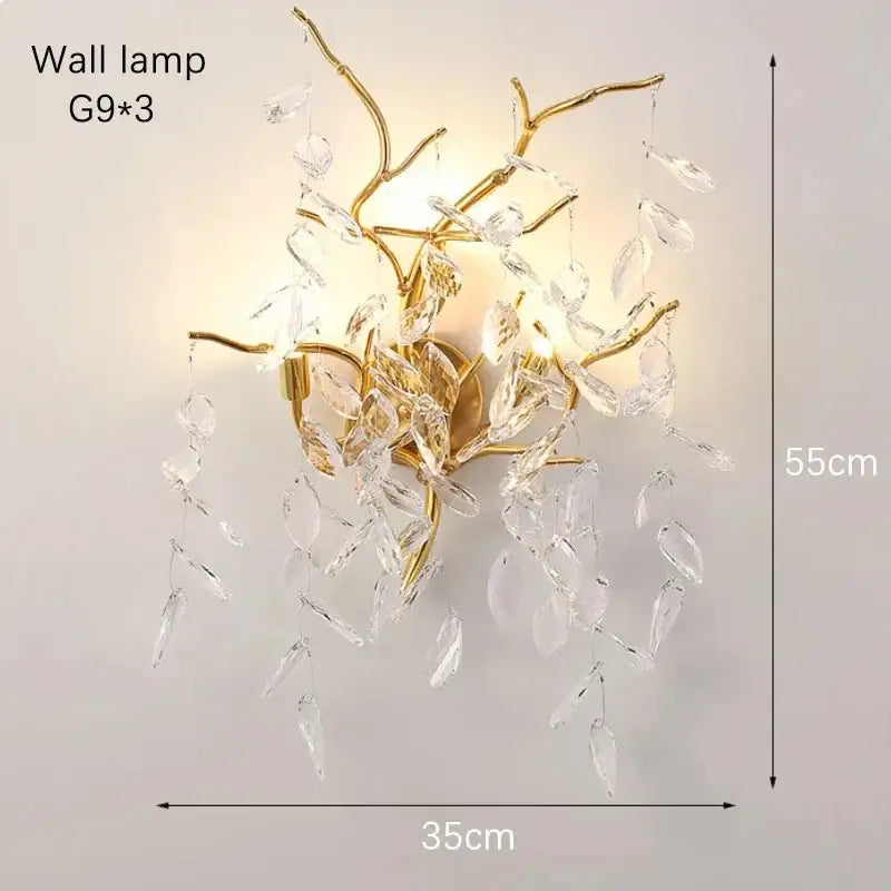 DecorBites™ Gold Crystal LED Chandeliers for Home Lighting