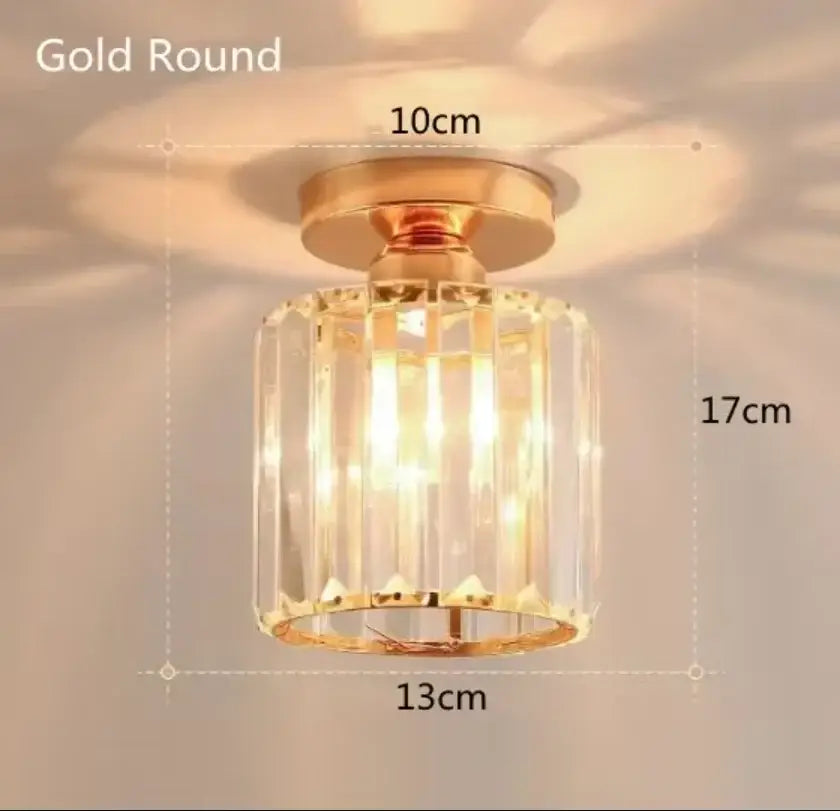 DecorBites™ Gold Crystal Semi-Flush Mount Ceiling Light