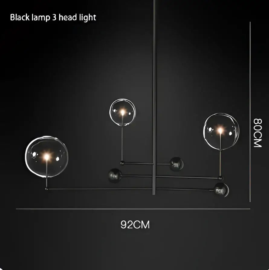 DecorBites™ Gold Glass Bubble Chandelier for Dining Room