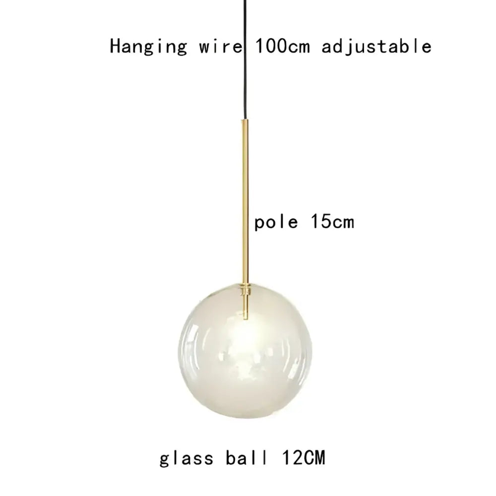 DecorBites™ Gold Glass Bubble Chandelier for Dining Room
