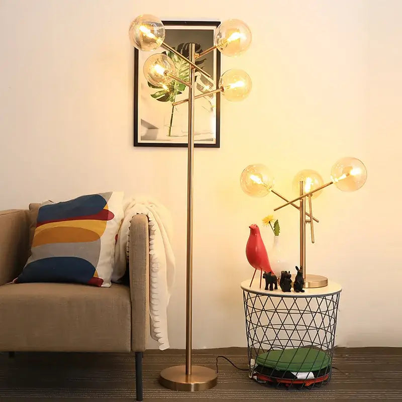DecorBites™ Gold Glass Bubble Chandelier for Dining Room