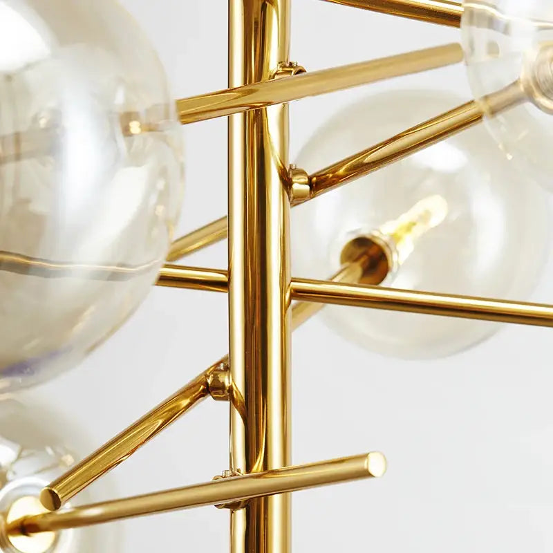 DecorBites™ Gold Glass Bubble Chandelier for Dining Room
