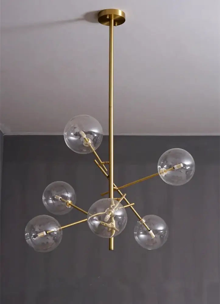 DecorBites™ Gold Glass Bubble Chandelier for Dining Room