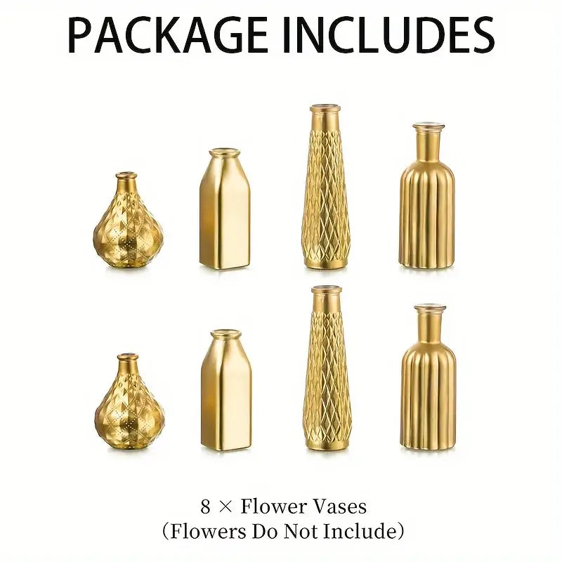 DecorBites™ Gold Glass Vase - Antique Art Style Home Decor