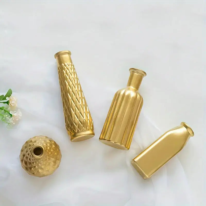 DecorBites™ Gold Glass Vase - Antique Art Style Home Decor