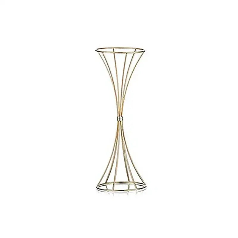 DecorBites™ Gold Iron Flower Vases - Wedding Decor