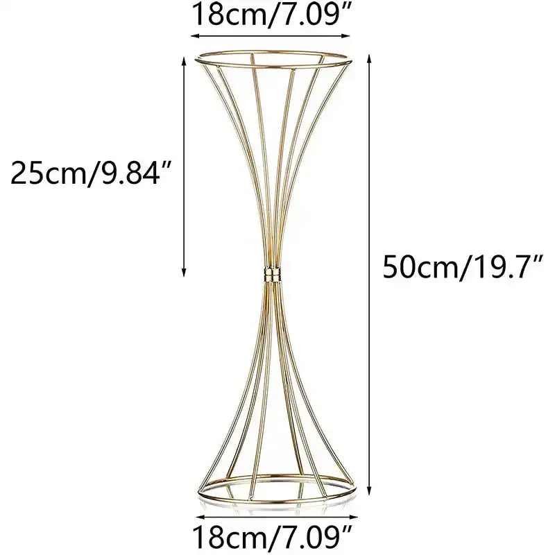 DecorBites™ Gold Iron Flower Vases - Wedding Decor