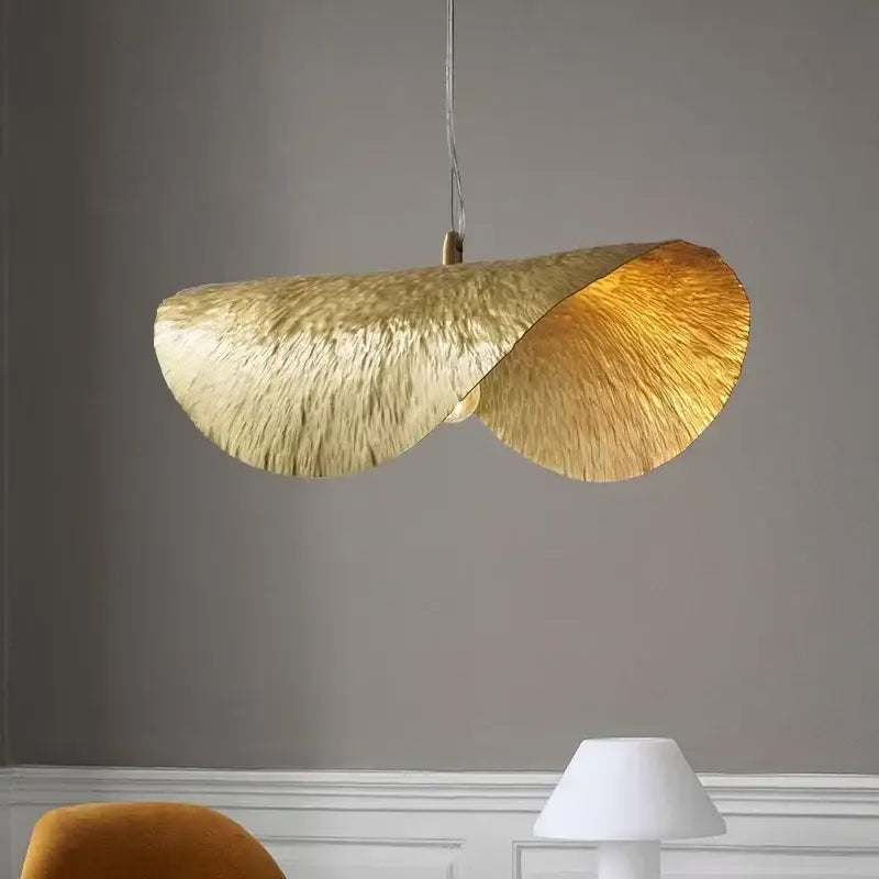 DecorBites™ Gold Lotus Leaf Pendant Light - Modern LED Chandelier