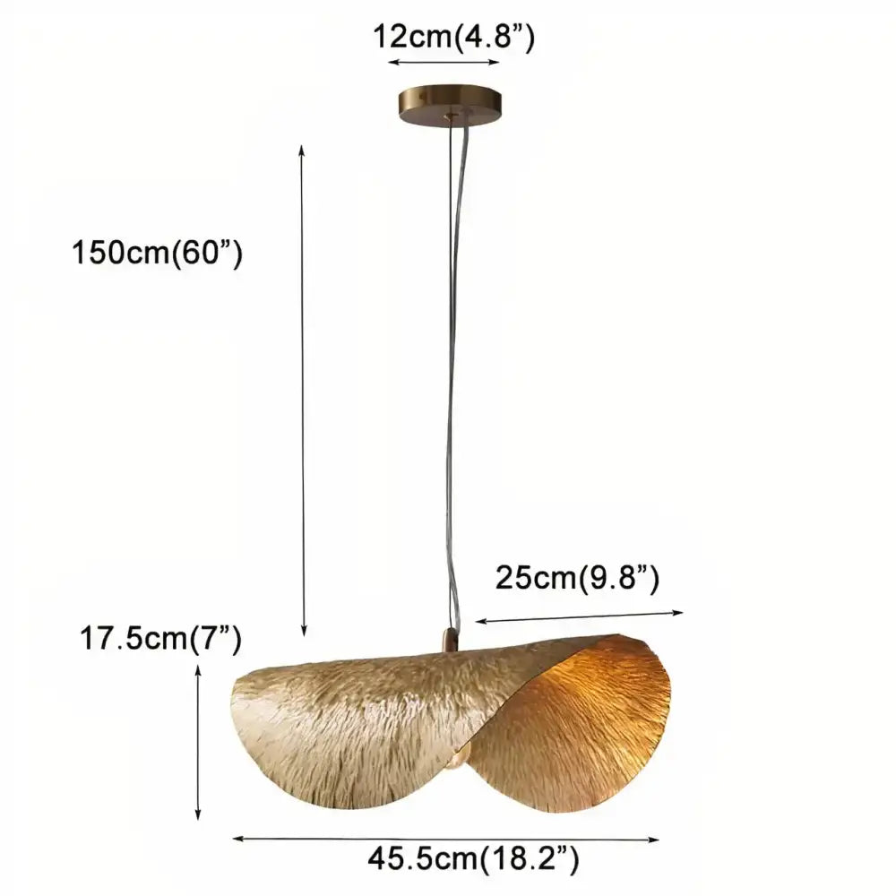 DecorBites™ Gold Lotus Leaf Pendant Light - Modern LED Chandelier