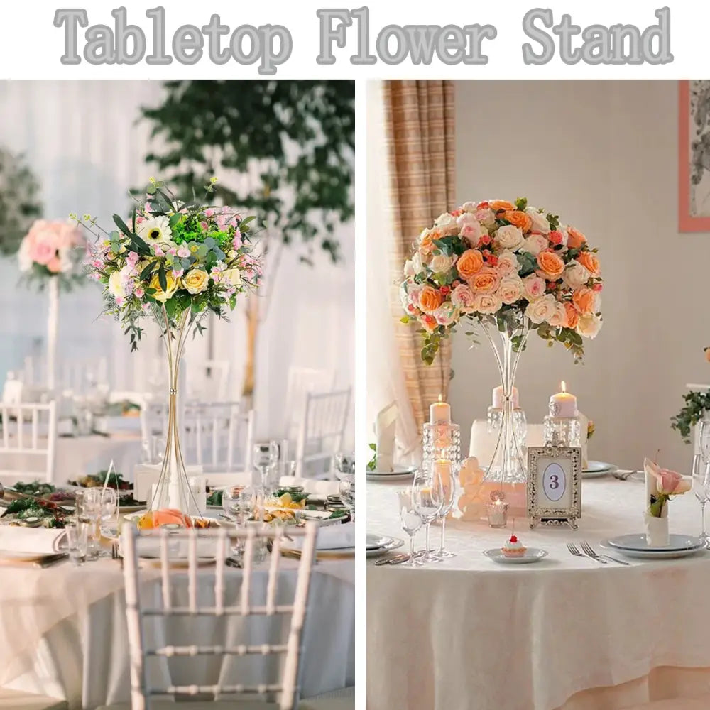 DecorBites™ Gold Metal Trumpet Flower Stand Vases