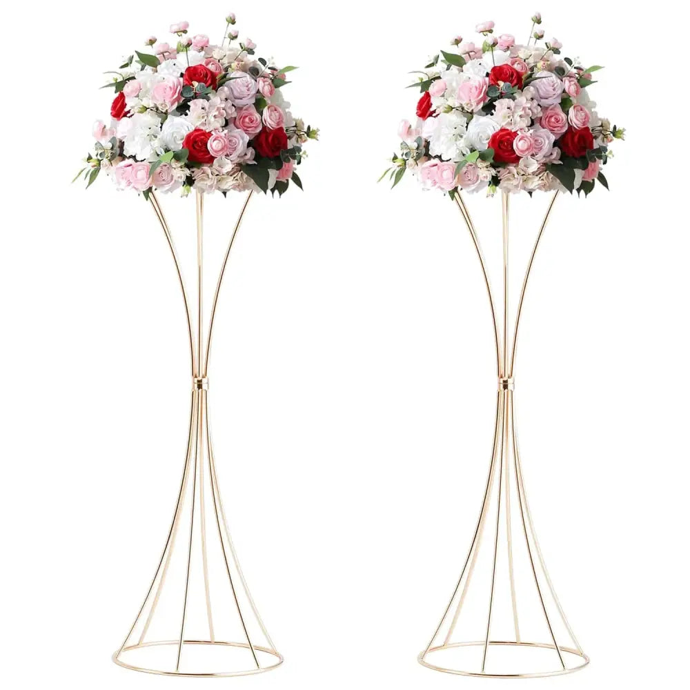 DecorBites™ Gold Metal Trumpet Flower Stand Vases