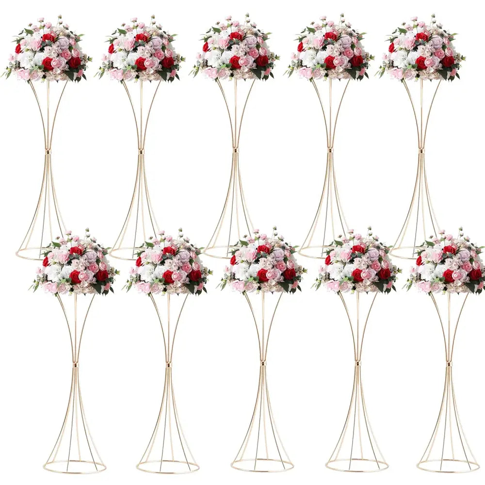 DecorBites™ Gold Metal Trumpet Flower Stand Vases